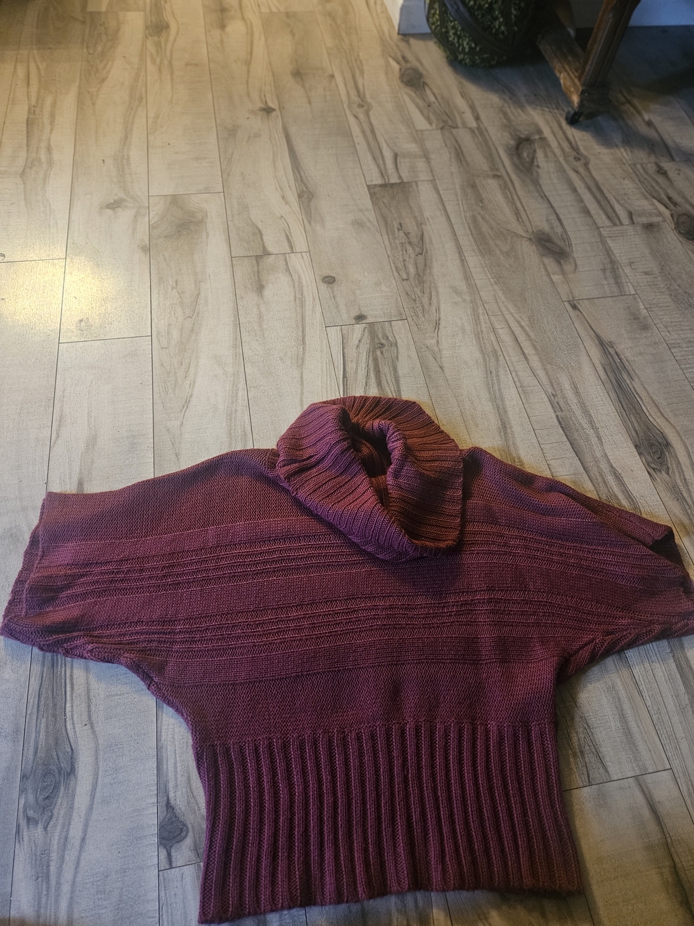 Maurices Burgundy  Turtleneck Dolman Sweater